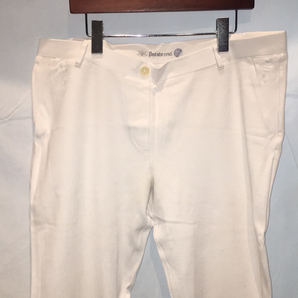 Beta brand cream pants | elastic trousers | size XXL Long